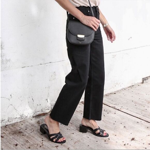 NWT Everlane Organic Cotton The Way High Jeans in Coal Raw Hem Size 32 Long - Picture 2 of 13